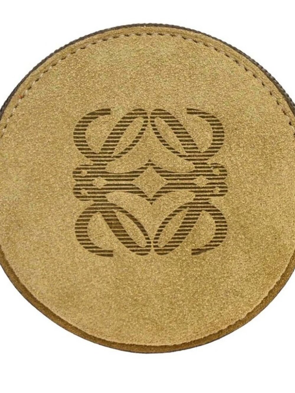 Loewe Beige Suede Coin Purse Wallet L16 167538